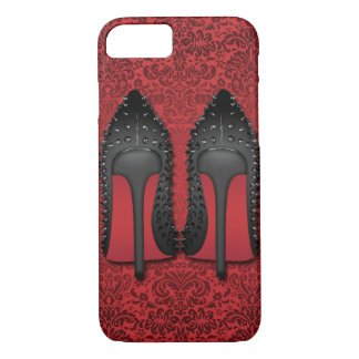 Stilettos in red damask background iPhone 8/7 case