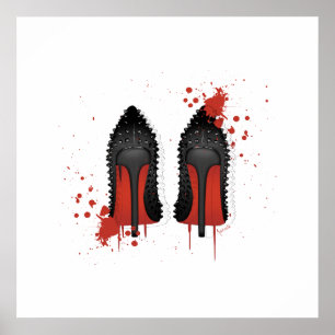 Stilettos spatters & drips poster