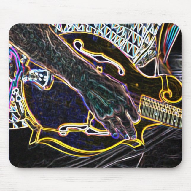 stilized guitar music song mousepad (Front)