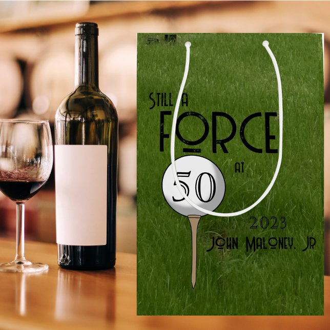 Still A Force at 50 Golf Green Custom  Medium Gift Bag (Creator Uploaded)