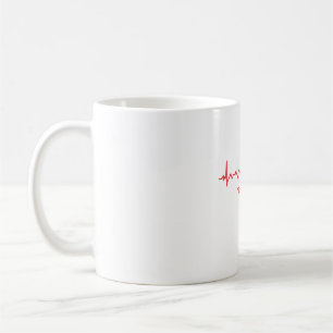 Still Alive – Minimal Heartbeat Dark Humor Design Coffee Mug