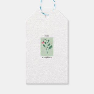 Still Existing Minimalist Flower Stamp Design Gift Tags