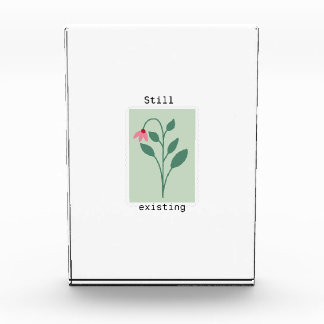 Still Existing Minimalist Flower Stamp Design Photo Block