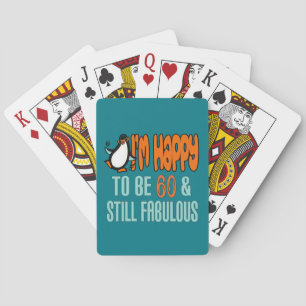 Still Fabulous 60th Birthday Penguin Playing Cards