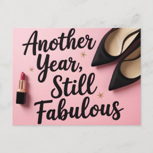 Still Fabulous: Greeting Graphic with Lipstick Postcard