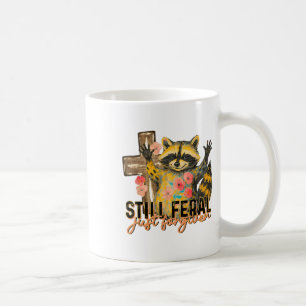 Still Feral Just Forgiven Vintage Christian Cross Coffee Mug