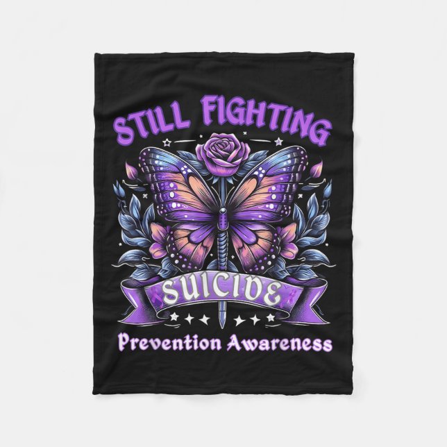 Still Fighting Suicide Prevention Awareness Butter Fleece Blanket (Front)