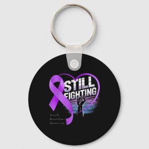 Still Fighting Suicide Prevention Awareness Purple Key Ring