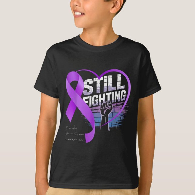 Still Fighting Suicide Prevention Awareness Purple T-Shirt (Front)