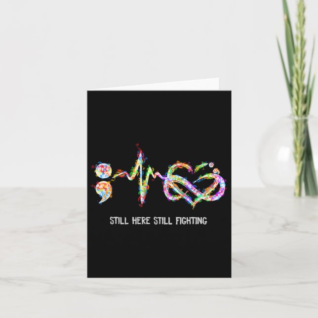 Still Here Still Fighting Suicide Prevention Aware Card (Front)