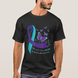 Still Here Still Fighting Suicide Prevention Purpl T-Shirt