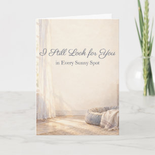 Still Home Watercolor Cat Loss Sympathy Card