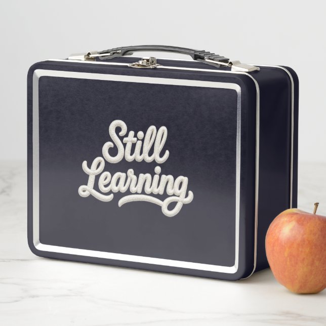 Still Learning Retro Metal Lunch Box (In Situ)