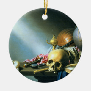 Still Life: An Allegory of the Vanities of Human L Ceramic Ornament