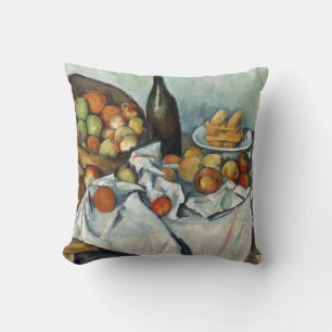 Still Life Apples Basket Cezanne Painting Art Cushion