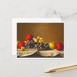 Still Life, Apples, Grapes, Fruit  Postcard
