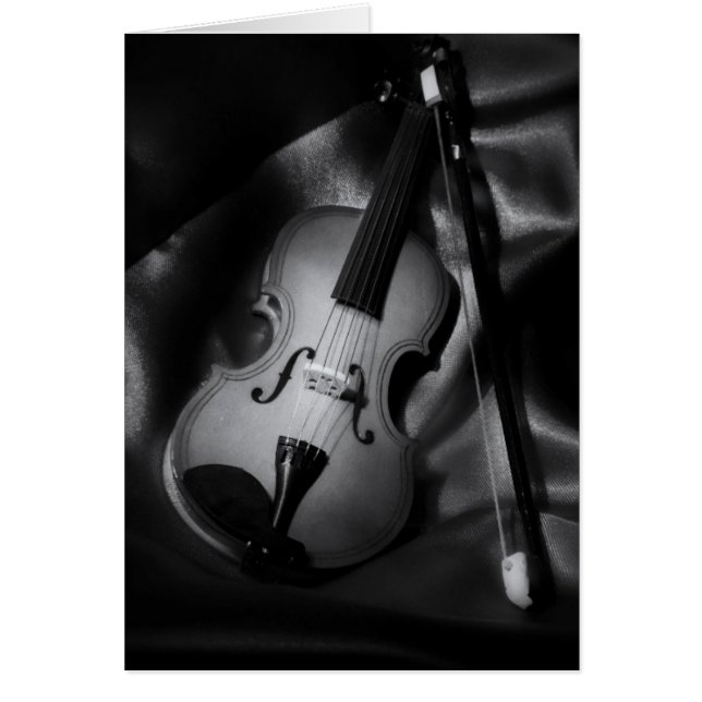 Still-life b&W image of a violin (Front)