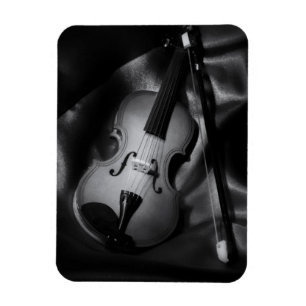 Still-life b&W image of a violin Magnet