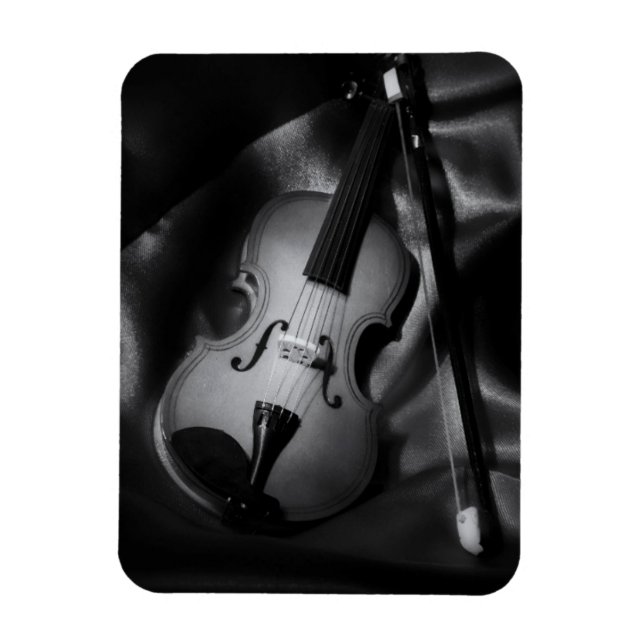 Still-life b&W image of a violin Magnet (Vertical)