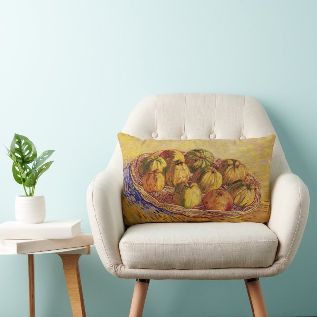 Still Life, Basket of Apples by Vincent van Gogh Lumbar Cushion (Chair)