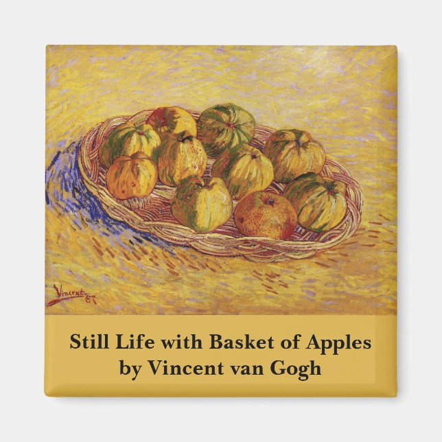 Still Life, Basket of Apples by Vincent van Gogh Magnet (Front)