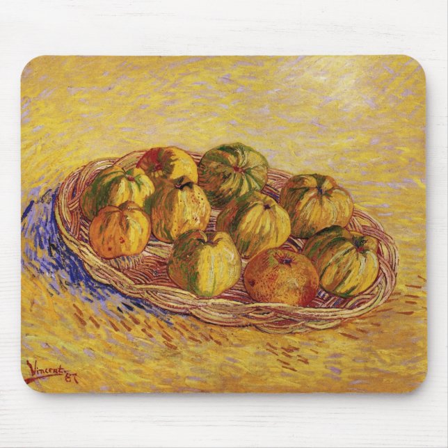 Still Life, Basket of Apples by Vincent van Gogh Mouse Pad (Front)