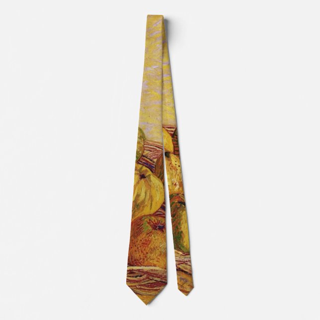 Still Life, Basket of Apples by Vincent van Gogh Tie (Front)