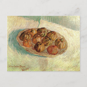 Still Life Basket of Apples Van Gogh Fine Art Postcard