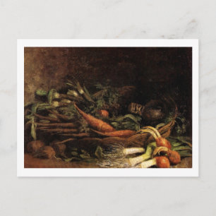 Still Life Basket of Vegetables Van Gogh Fine Art Postcard