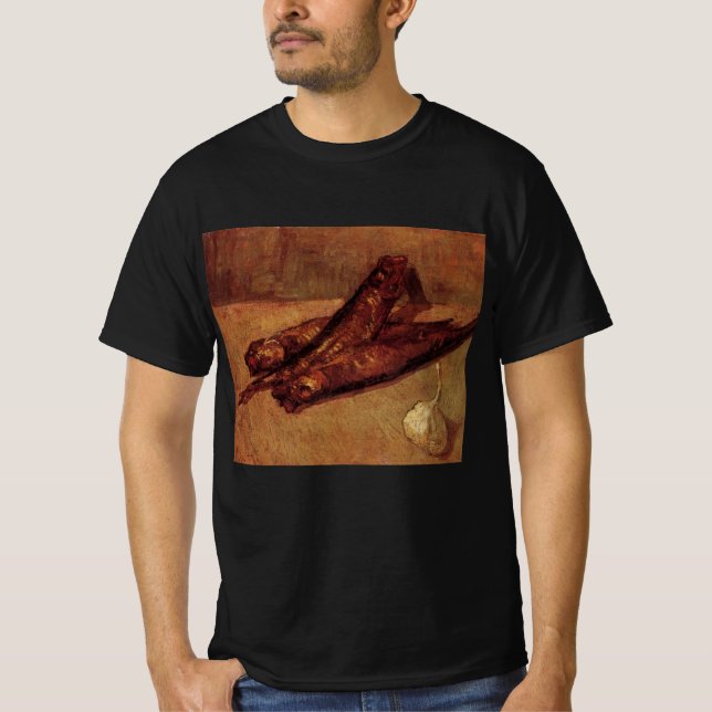Still Life Bloaters and Garlic by Vincent van Gogh T-Shirt (Front)