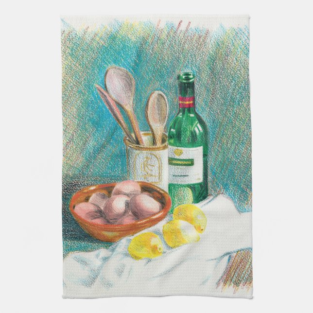 Still Life Breakfast Tea Towel (Vertical)