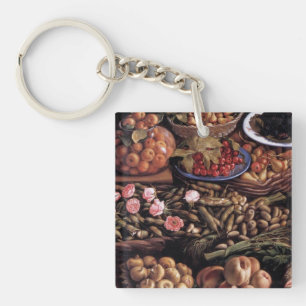 Still Life by Vincenzo Campi Key Ring