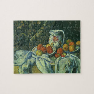 Still Life, Curtain and Pitcher by Paul Cezanne Jigsaw Puzzle
