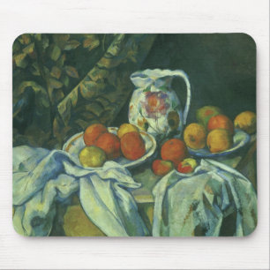 Still Life, Curtain and Pitcher by Paul Cezanne Mouse Pad