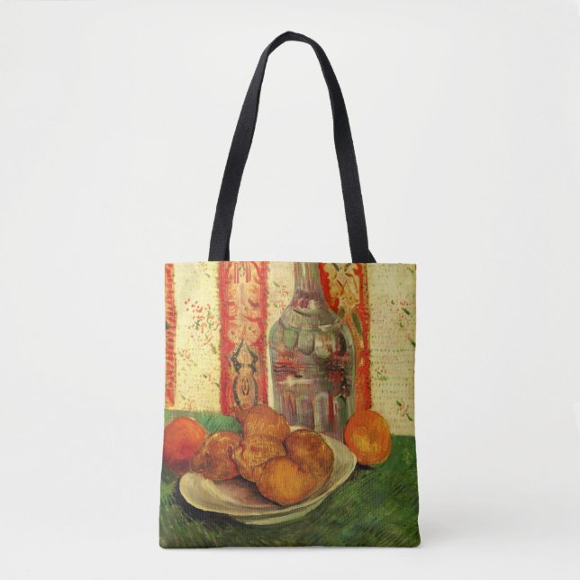 Still Life Decanter and Lemons by Vincent van Gogh Tote Bag (Front)