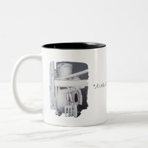 still life drawing of garden tools for gardeners Two-Tone coffee mug
