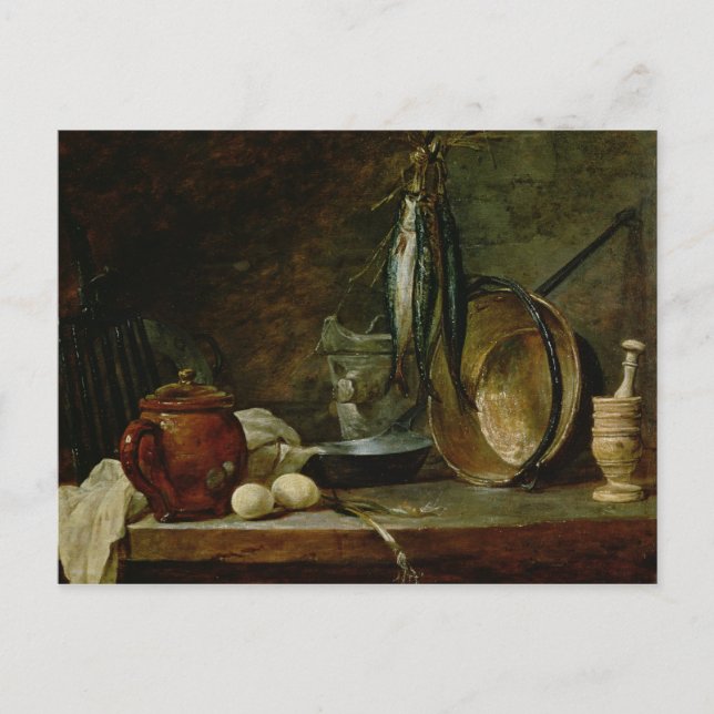 Still life: Fast Day Menu, 1731 Postcard (Front)