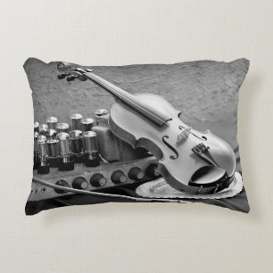Still life fine art photography on musician techno decorative cushion