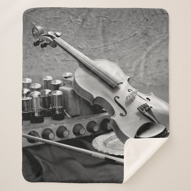 Still life fine art photography on musician techno sherpa blanket (Front)