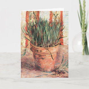 Still Life Flowerpot w Chives by Vincent van Gogh Card