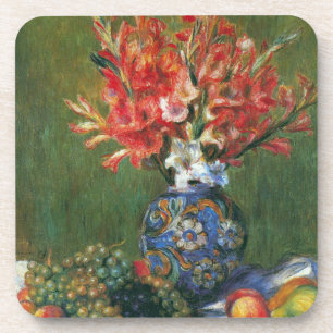 Still Life Flowers and Fruit by Pierre Renoir Coaster