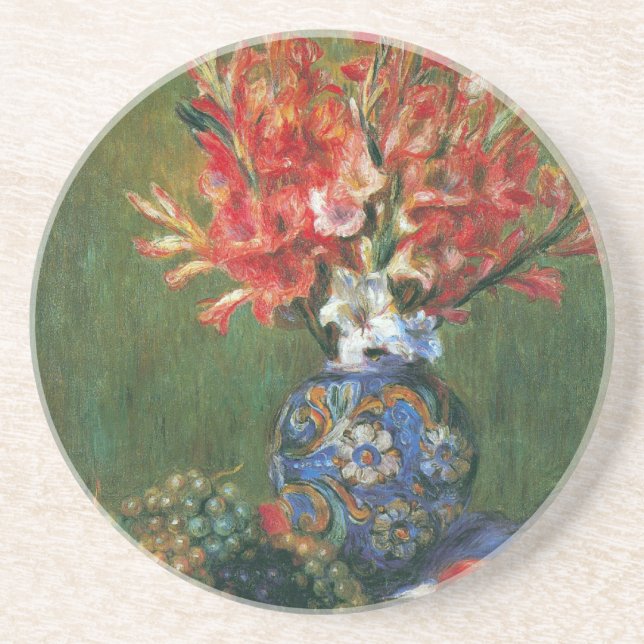 Still Life Flowers and Fruit by Pierre Renoir Coaster (Front)