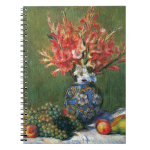 Still Life Flowers and Fruit by Pierre Renoir Notebook