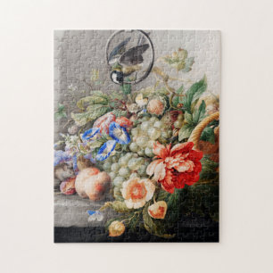 Still Life Flowers and Fruits Classical Art Jigsaw Puzzle