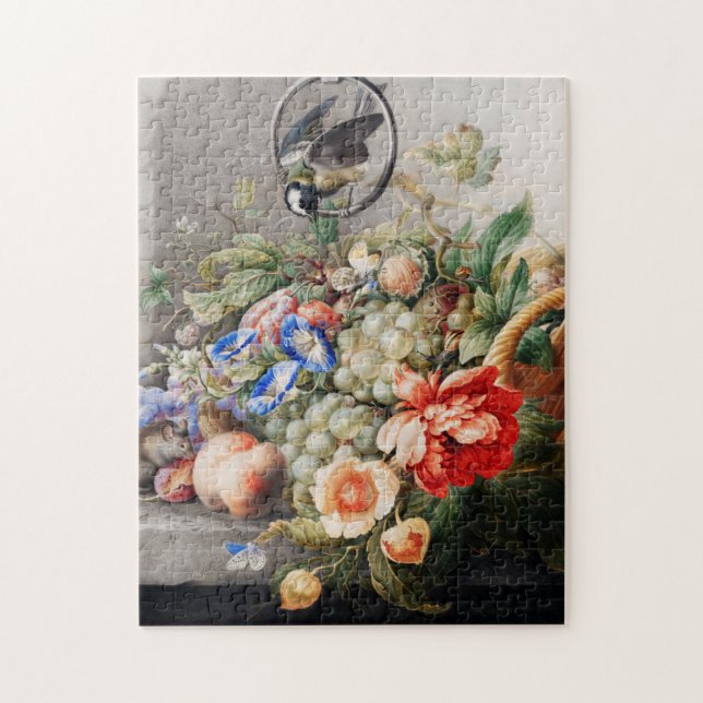 Still Life Flowers and Fruits Classical Art Jigsaw Puzzle (Vertical)
