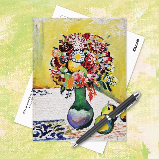 Still Life Flowers Apples August Macke Postcard (Creator Uploaded)
