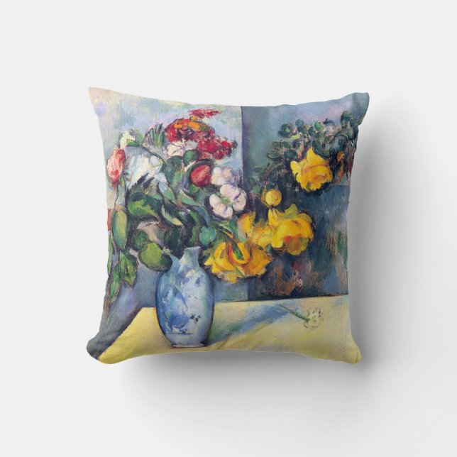 Still Life Flowers in a Vase By Paul Cezanne Cushion (Front)