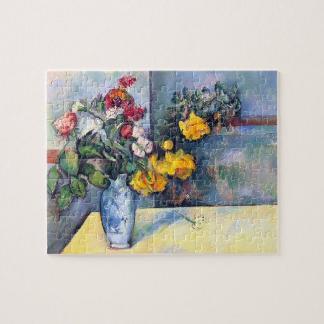 Still Life Flowers in a Vase By Paul Cezanne Jigsaw Puzzle (Horizontal)