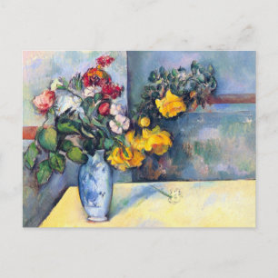 Still Life Flowers in a Vase By Paul Cezanne Postcard