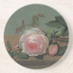 Still Life Flowers on a Ledge by Otto Ottesen Coaster